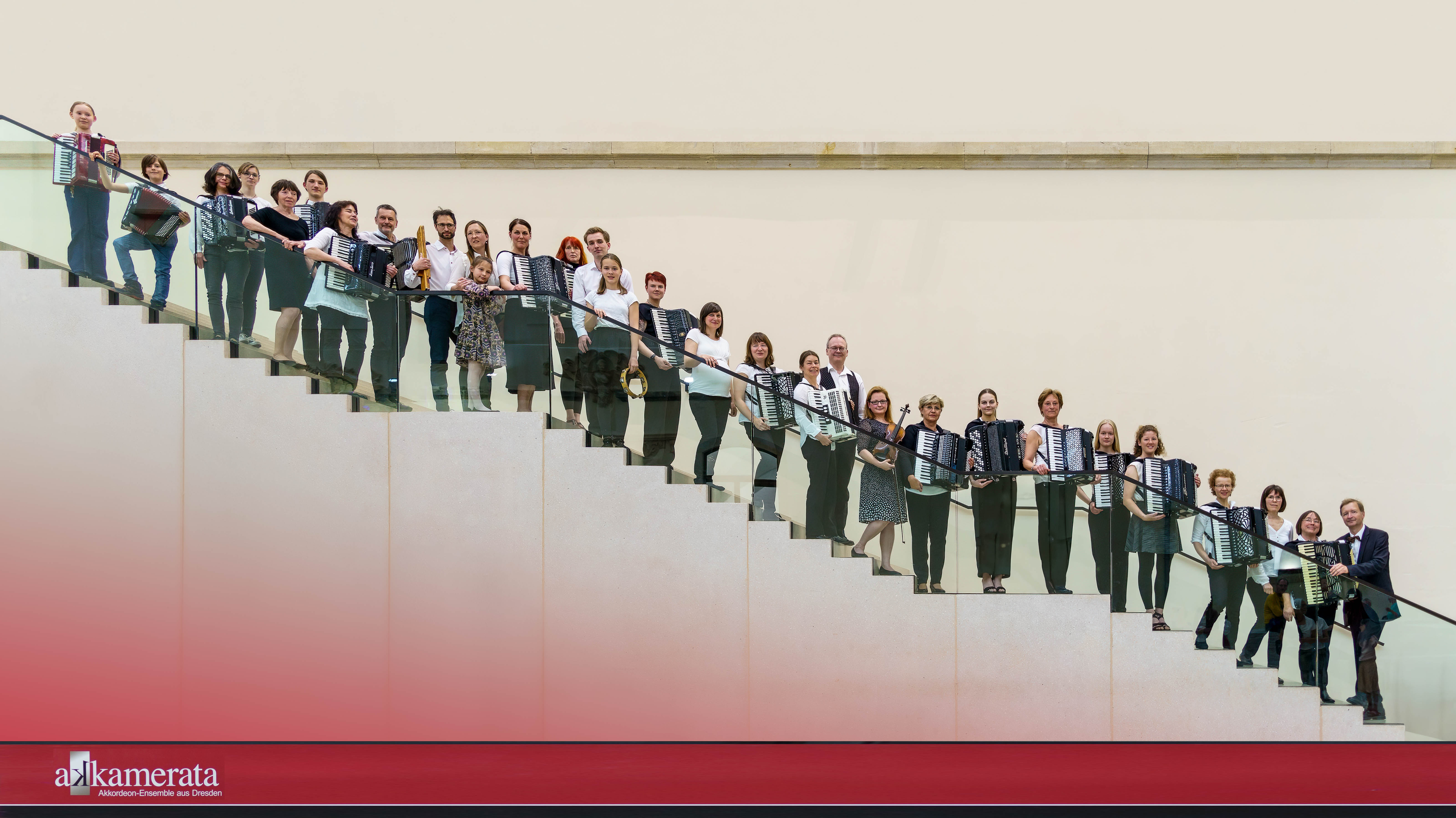 Gruppenbild Akkamerata, aufgenommen 2023 im Albertinum Dresden