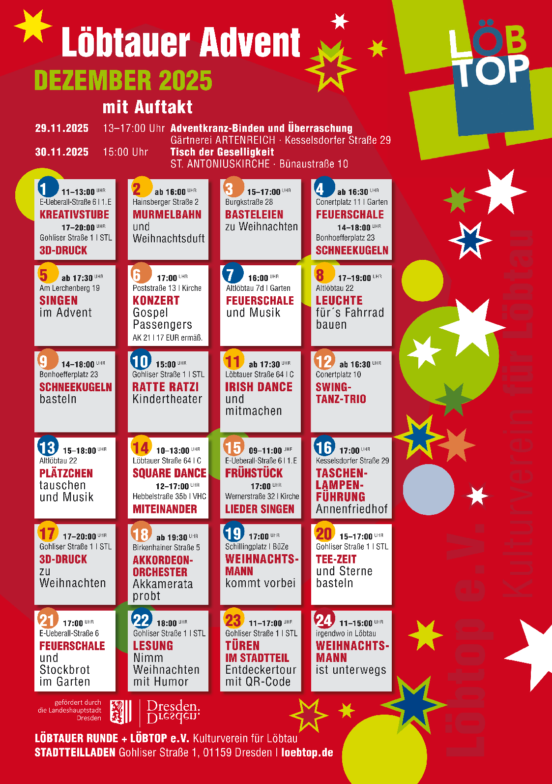 Plakat zum Löbtauer Advent 2025